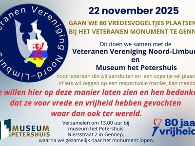 Foto bij nieuwsbericht: Vredesvogels voor het Veteranenmonument!