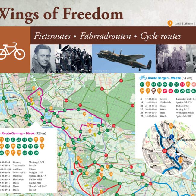 'Wings of freedom' fietsroutes